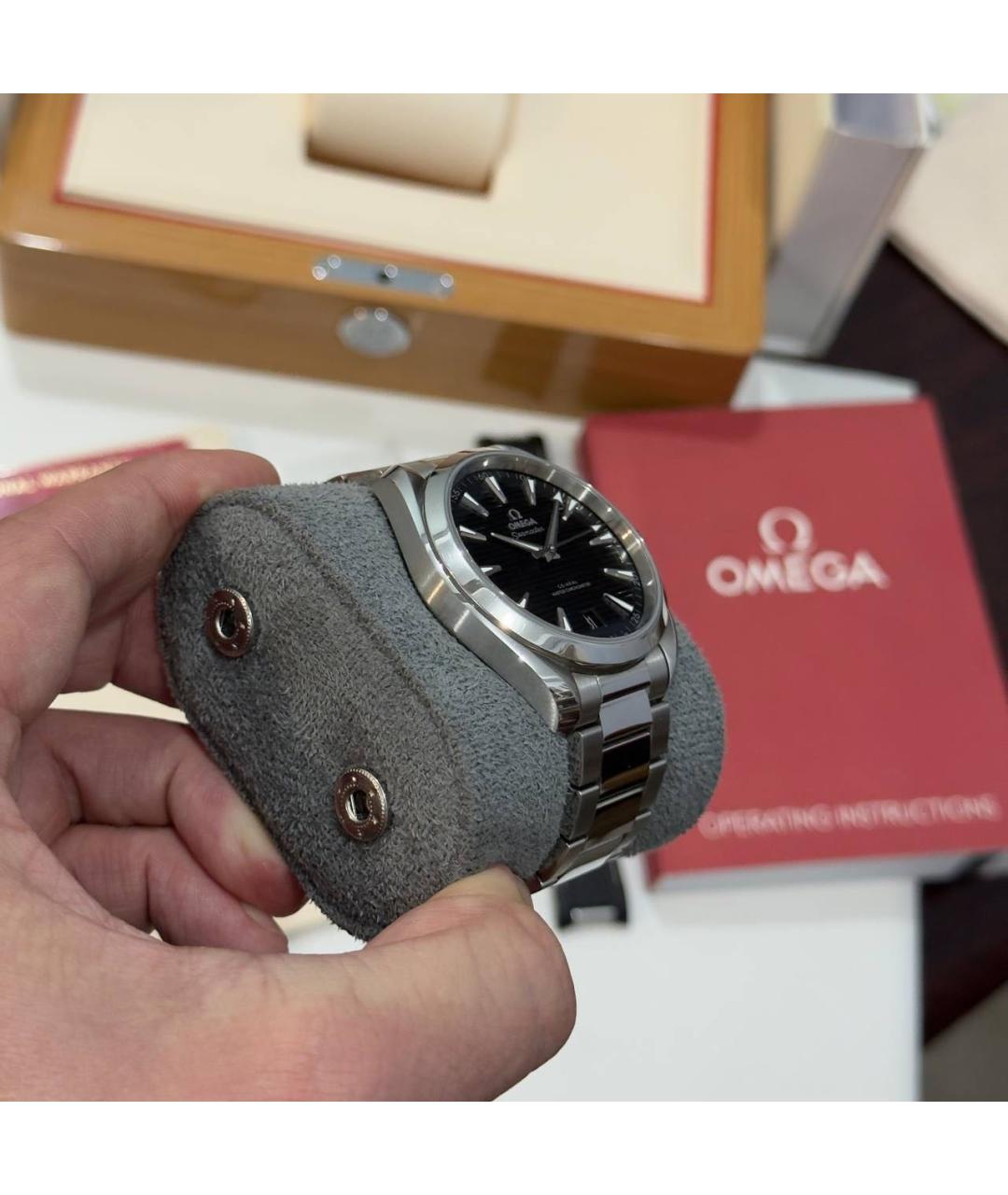 OMEGA Серебряные часы, фото 9