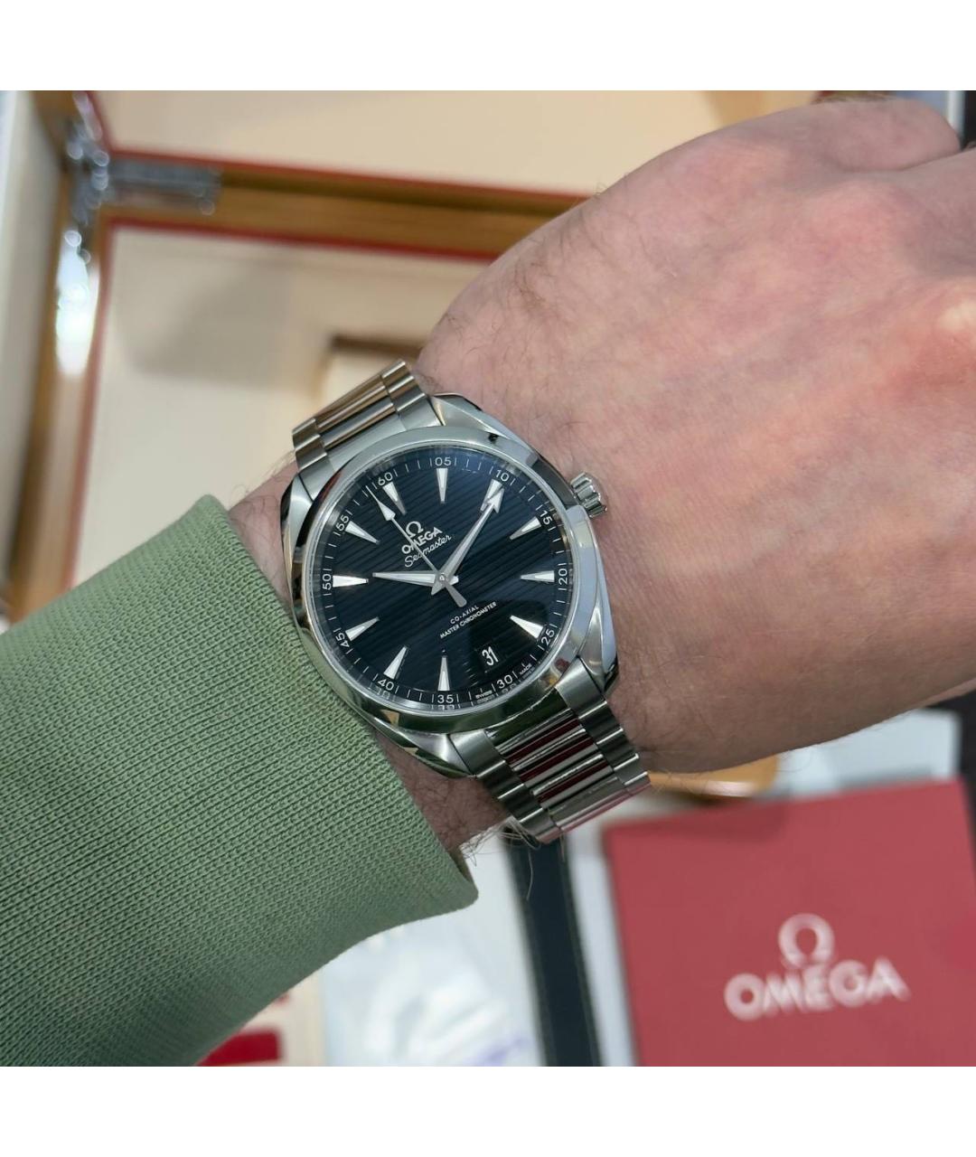 OMEGA Серебряные часы, фото 6