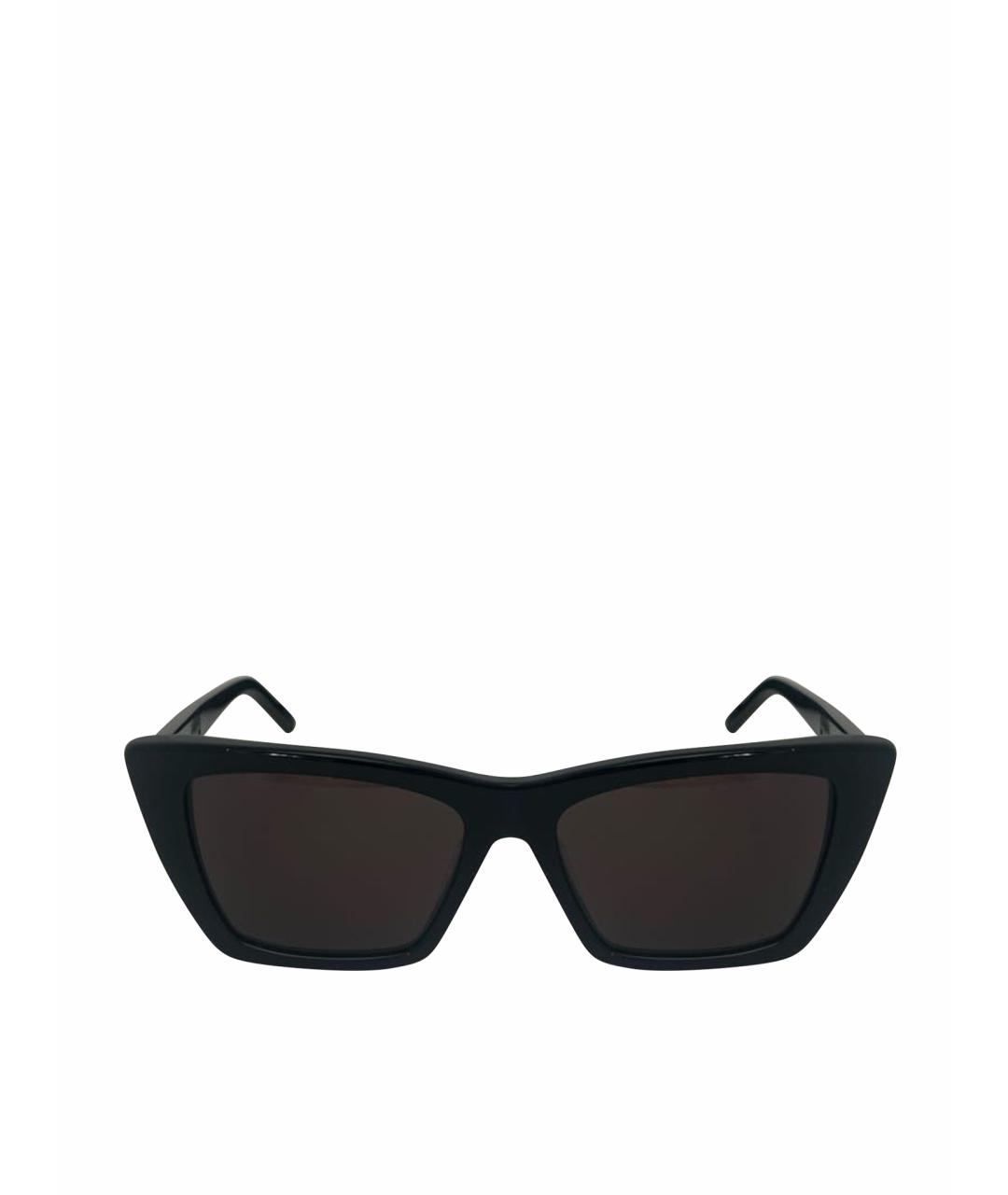 SAINT LAURENT Черные пластиковые солнцезащитные очки, фото 1