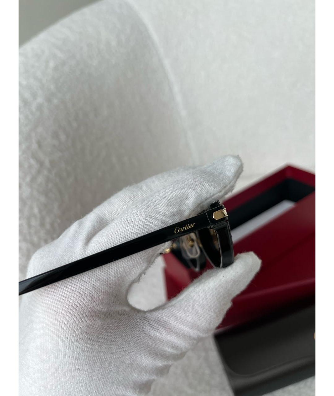 CARTIER Черные пластиковые солнцезащитные очки, фото 2