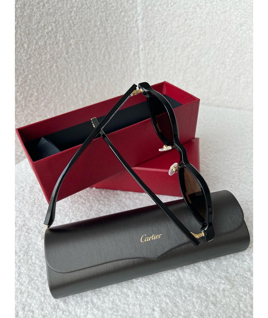 CARTIER Черные пластиковые солнцезащитные очки, фото 8