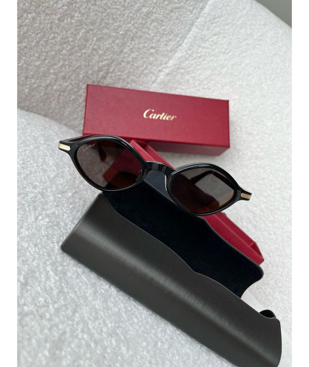CARTIER Черные пластиковые солнцезащитные очки, фото 4