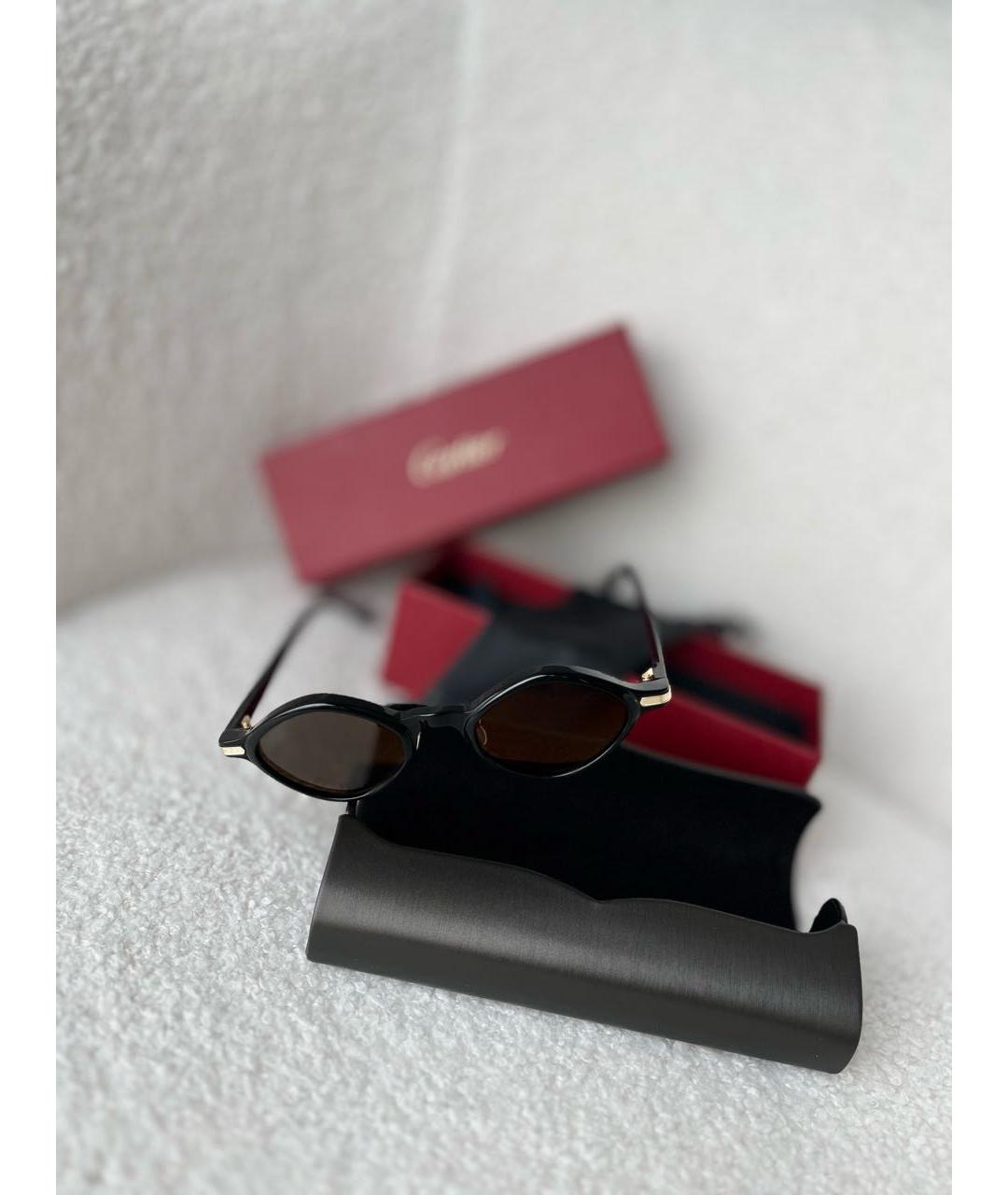 CARTIER Черные пластиковые солнцезащитные очки, фото 9