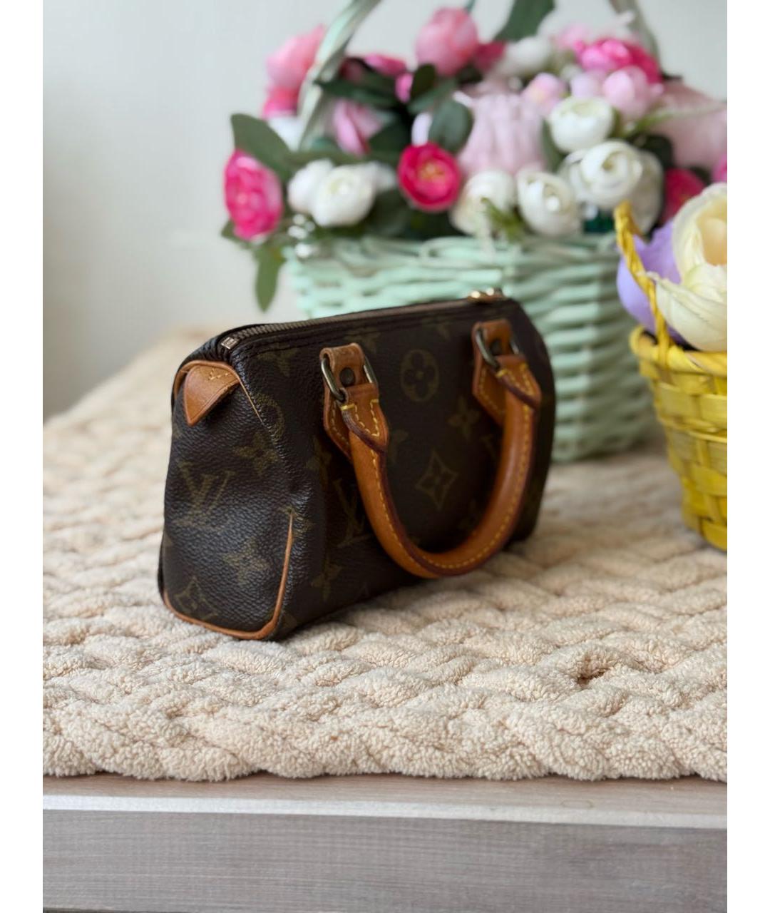 LOUIS VUITTON Коричневая кожаная сумка через плечо, фото 2