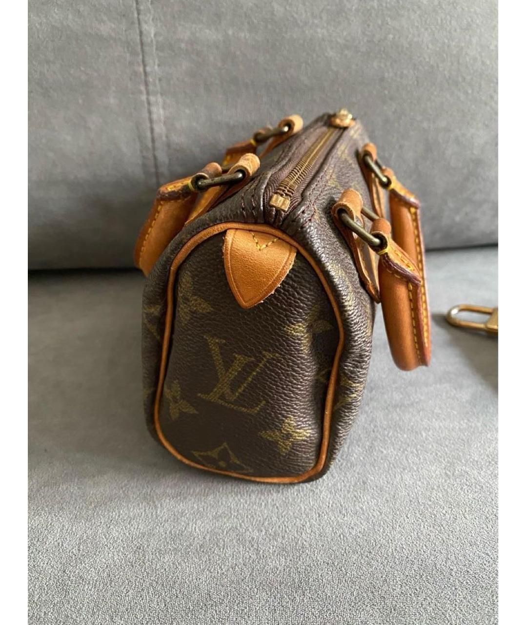 LOUIS VUITTON Коричневая кожаная сумка через плечо, фото 2