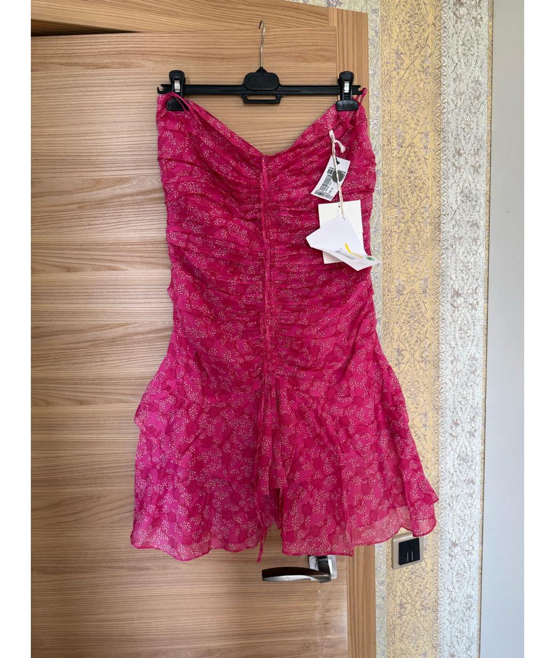 ISABEL MARANT ETOILE Розовый хлопковый сарафан, фото 6