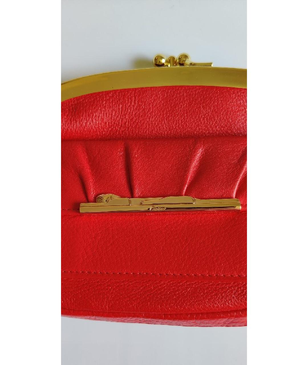 CARTIER Красный кожаный кошелек, фото 5