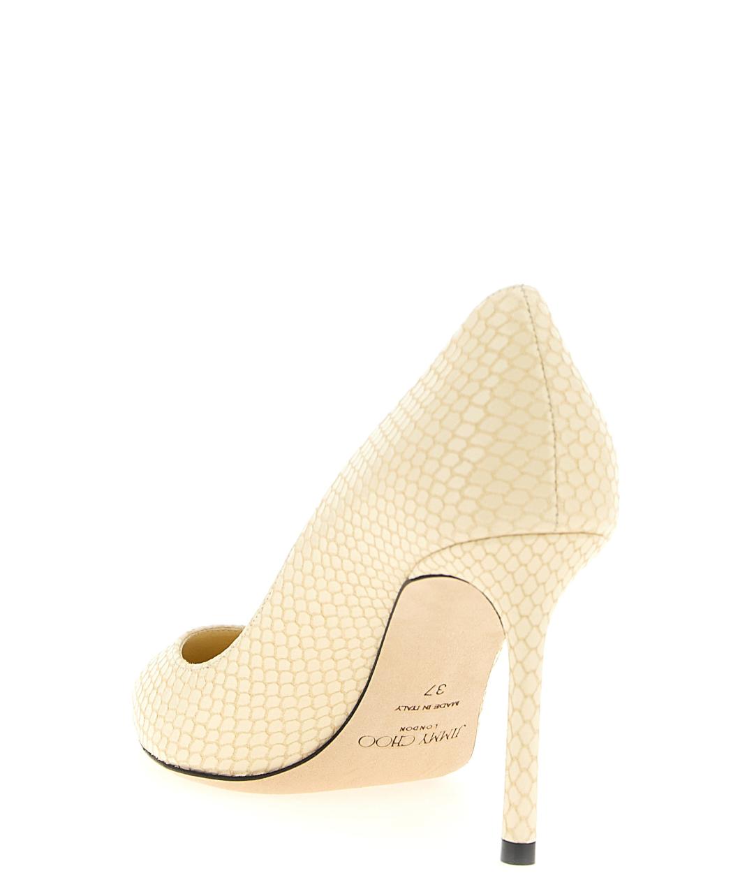 JIMMY CHOO Бежевые кожаные туфли, фото 5