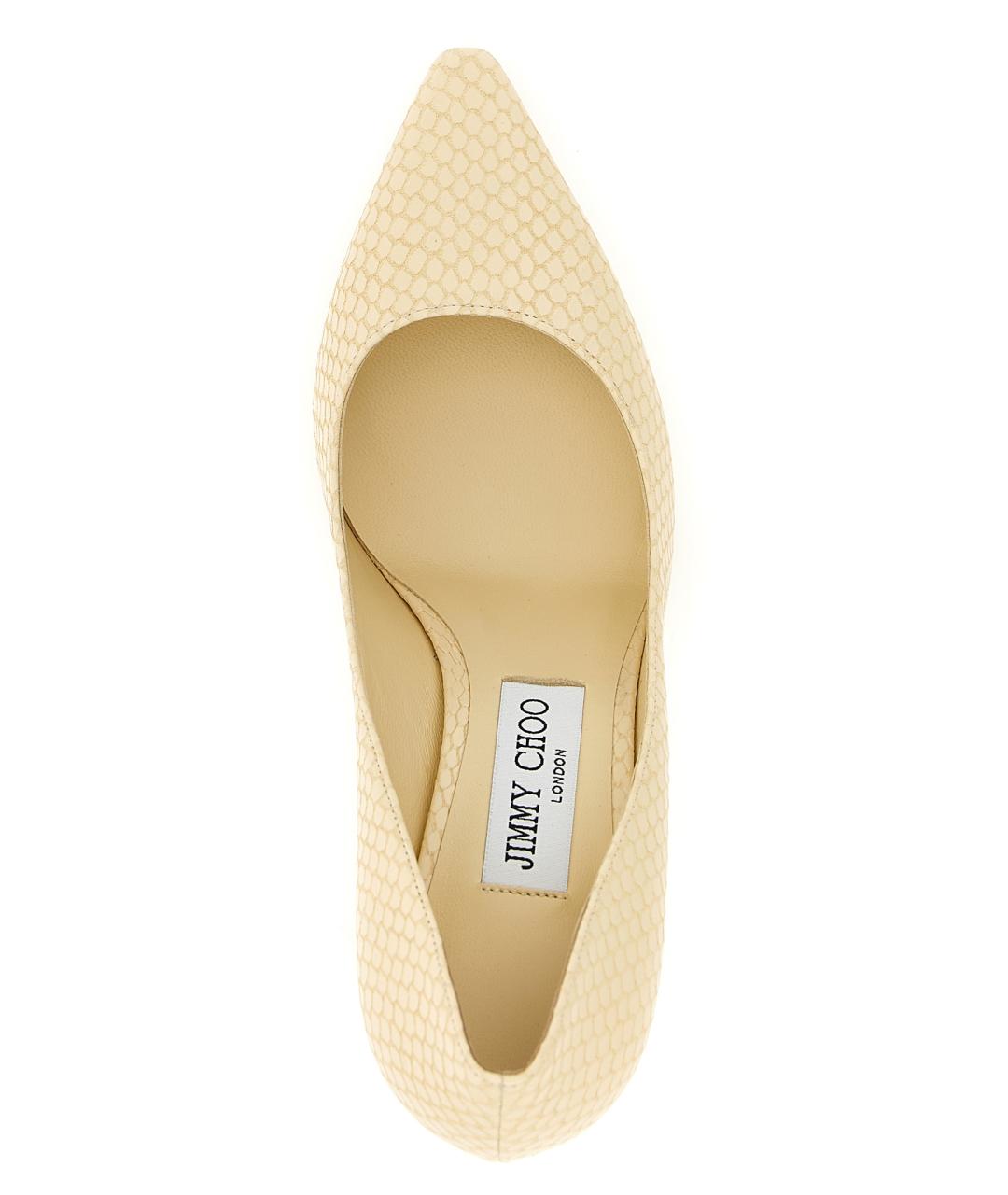 JIMMY CHOO Бежевые кожаные туфли, фото 2
