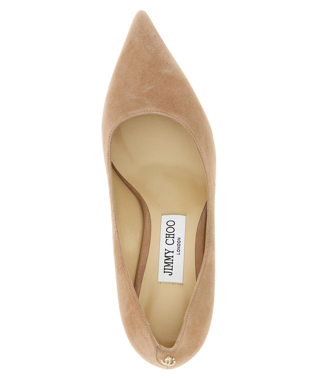 JIMMY CHOO Бежевые замшевые туфли, фото 4