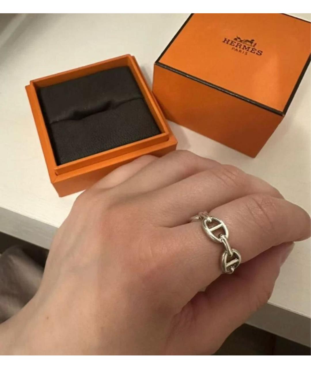 HERMES Серебряное серебряное кольцо, фото 2