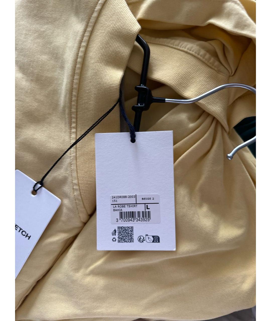 JACQUEMUS Желтое хлопковое повседневное платье, фото 6