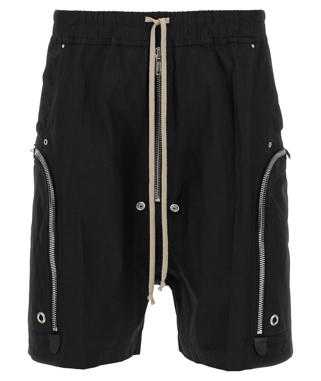 RICK OWENS Черные хлопковые шорты, фото 1