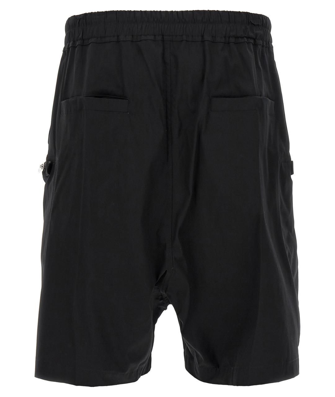 RICK OWENS Черные хлопковые шорты, фото 2