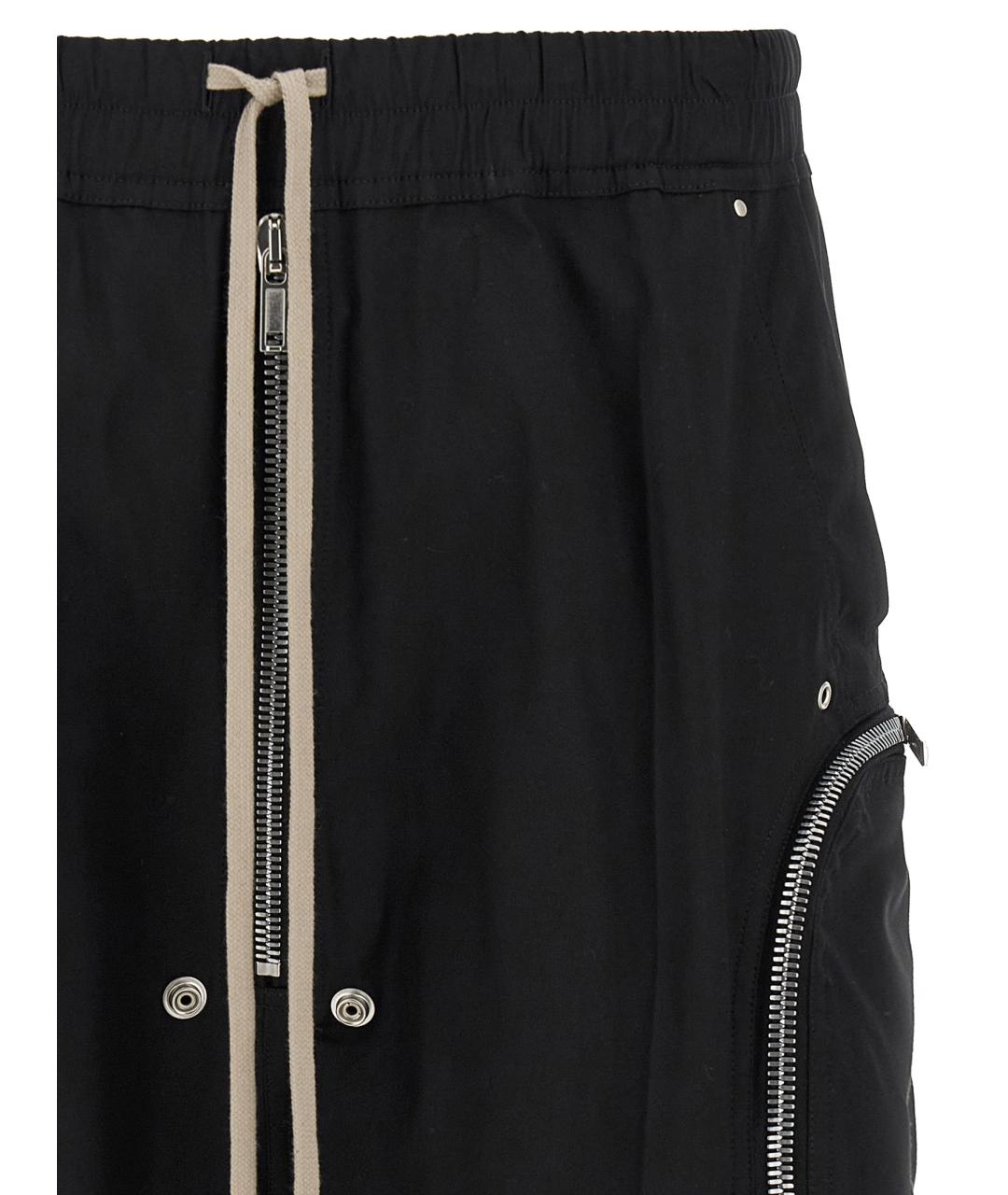 RICK OWENS Черные хлопковые шорты, фото 3