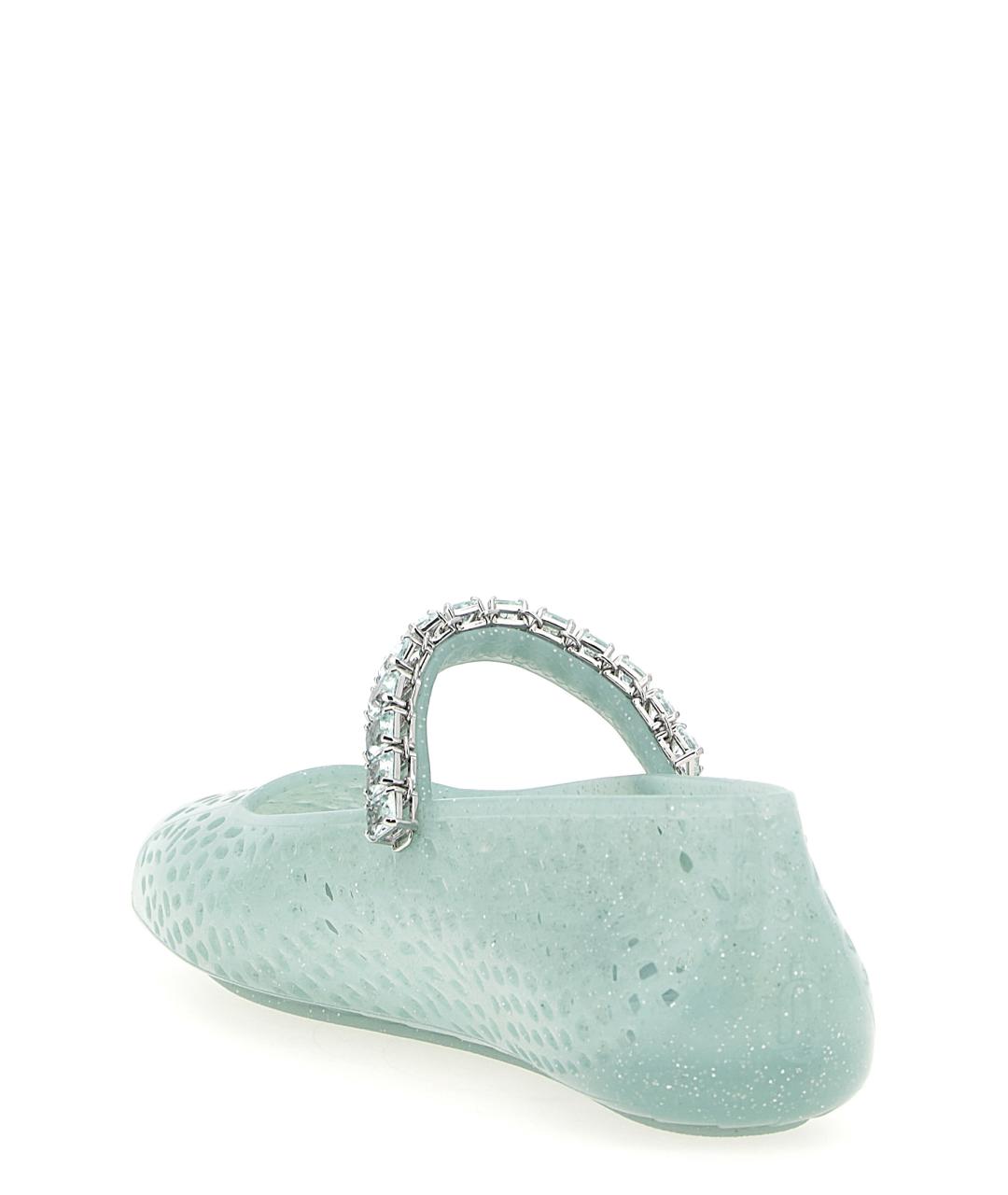 JIMMY CHOO Бирюзовые резиновые балетки, фото 3