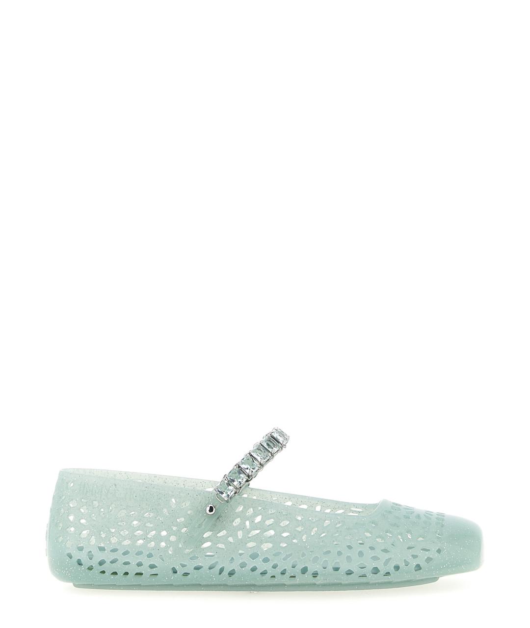 JIMMY CHOO Бирюзовые резиновые балетки, фото 1