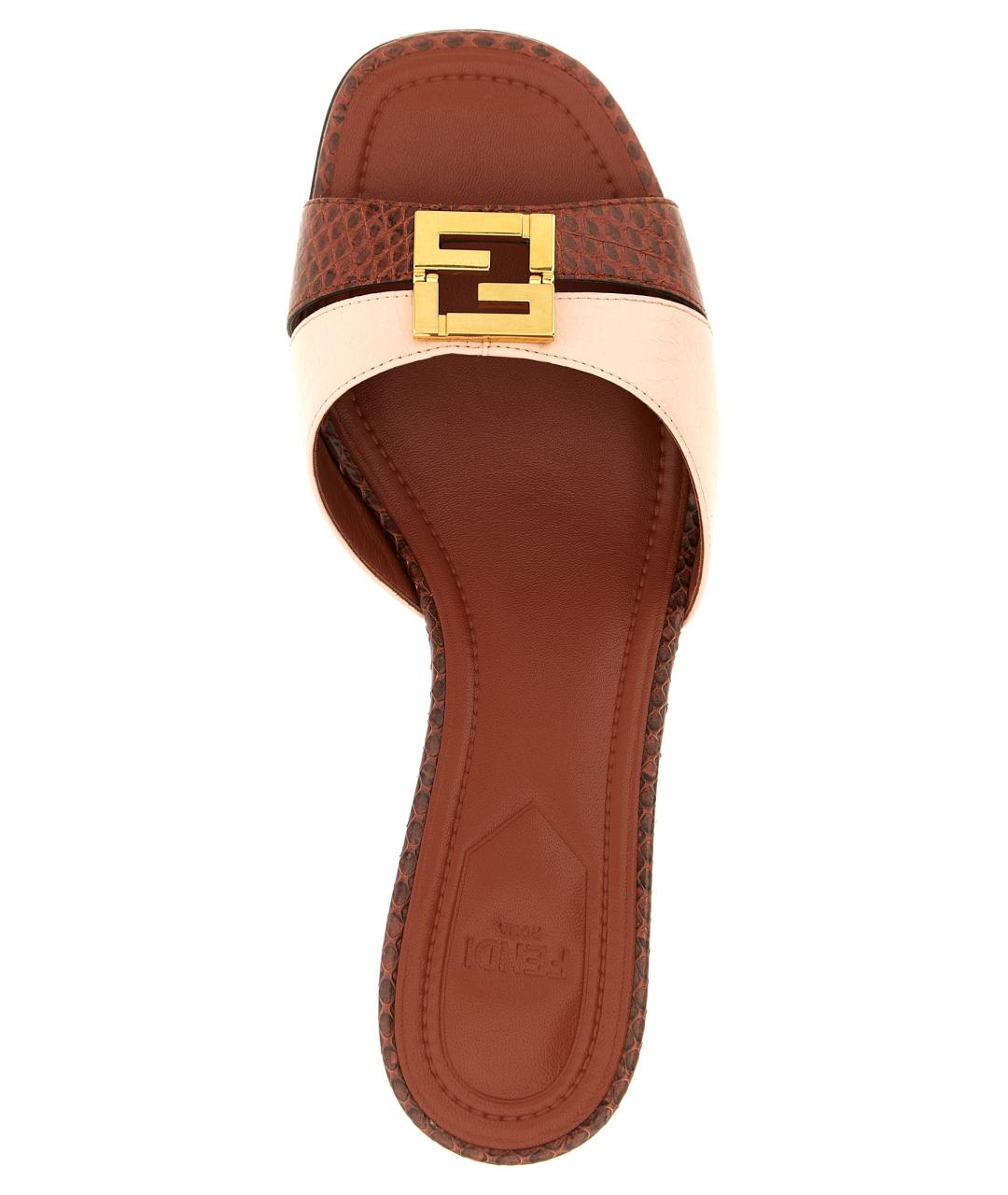 FENDI Мульти кожаные мюли, фото 4