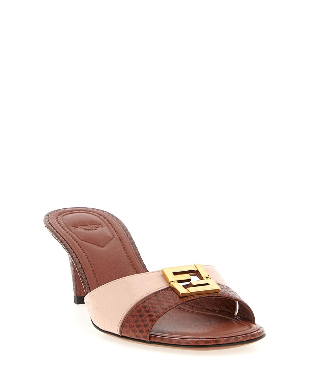 FENDI Мульти кожаные мюли, фото 2