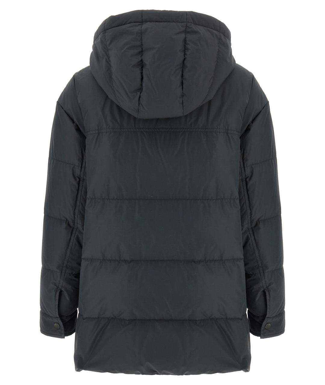 BRUNELLO CUCINELLI Антрацитовый полиэстеровый пуховик, фото 3