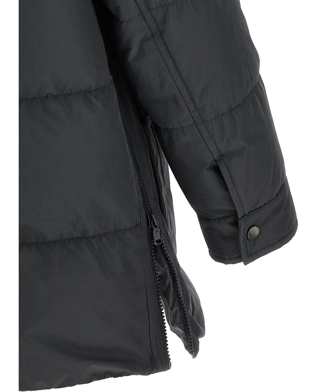 BRUNELLO CUCINELLI Антрацитовый полиэстеровый пуховик, фото 5
