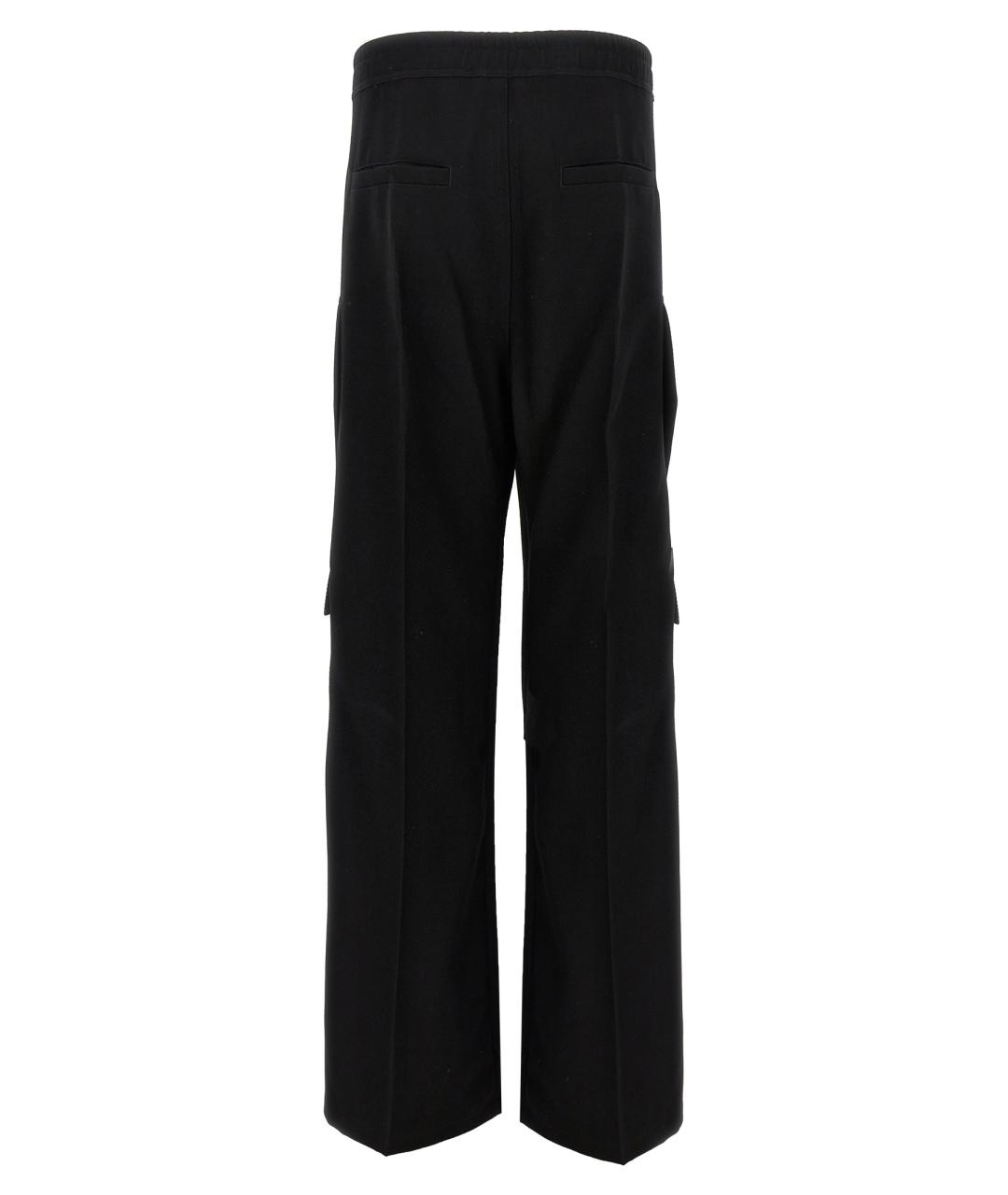RICK OWENS Черные шерстяные повседневные брюки, фото 2