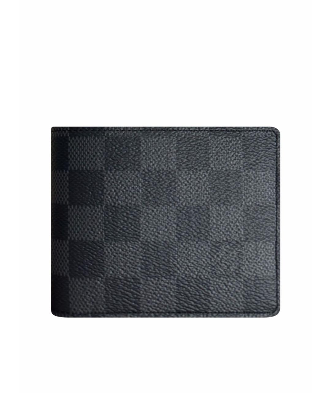 LOUIS VUITTON Серый кожаный кошелек, фото 5