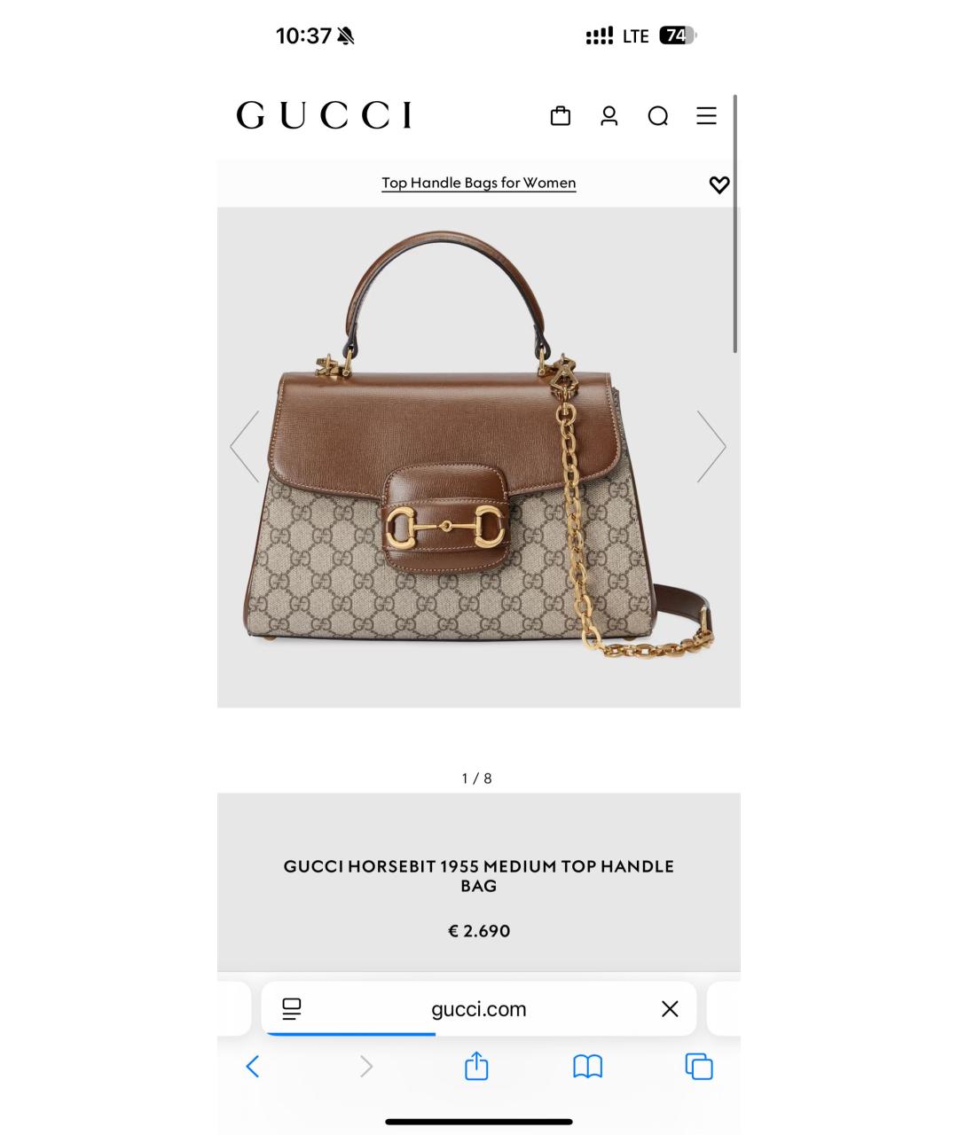 GUCCI Кожаная сумка через плечо, фото 4