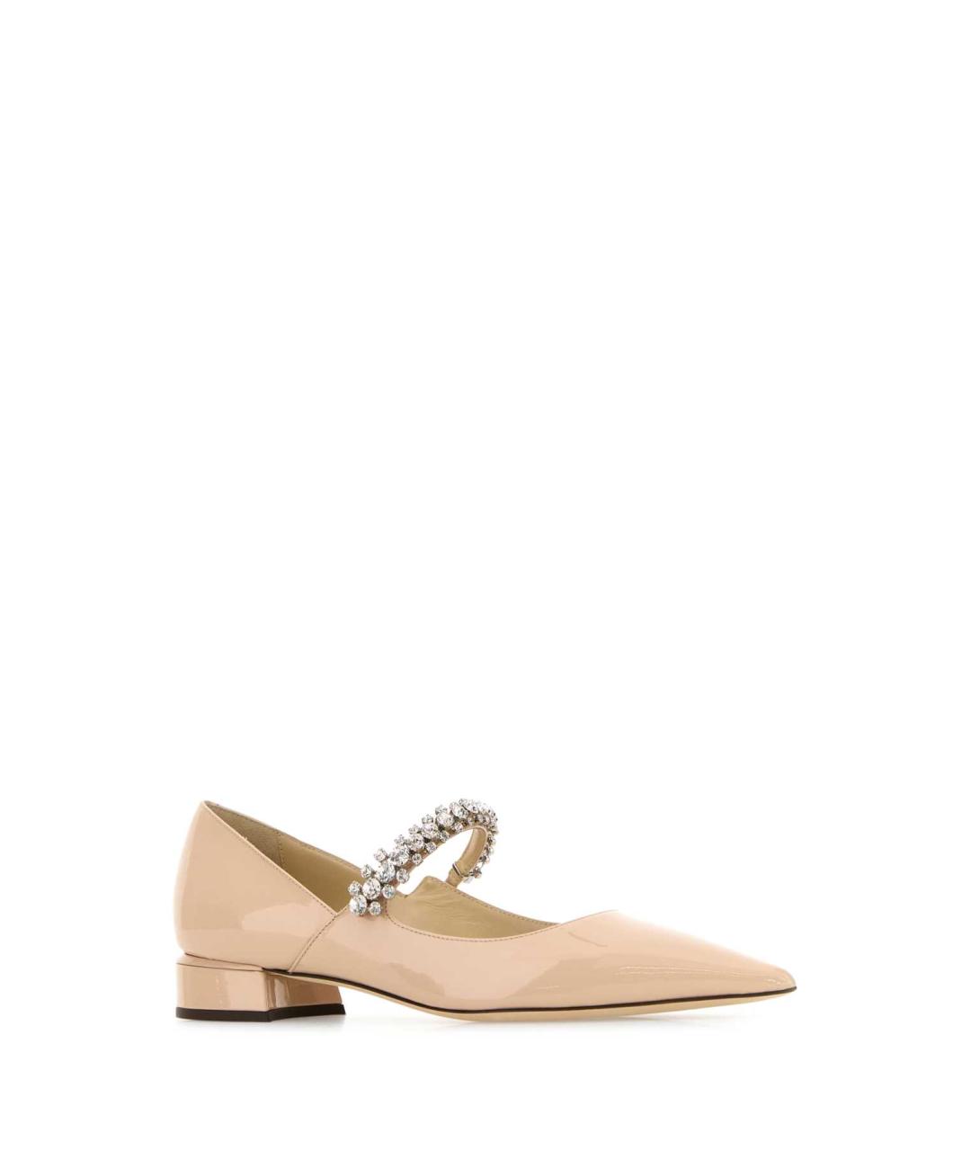 JIMMY CHOO Бежевые кожаные балетки, фото 2
