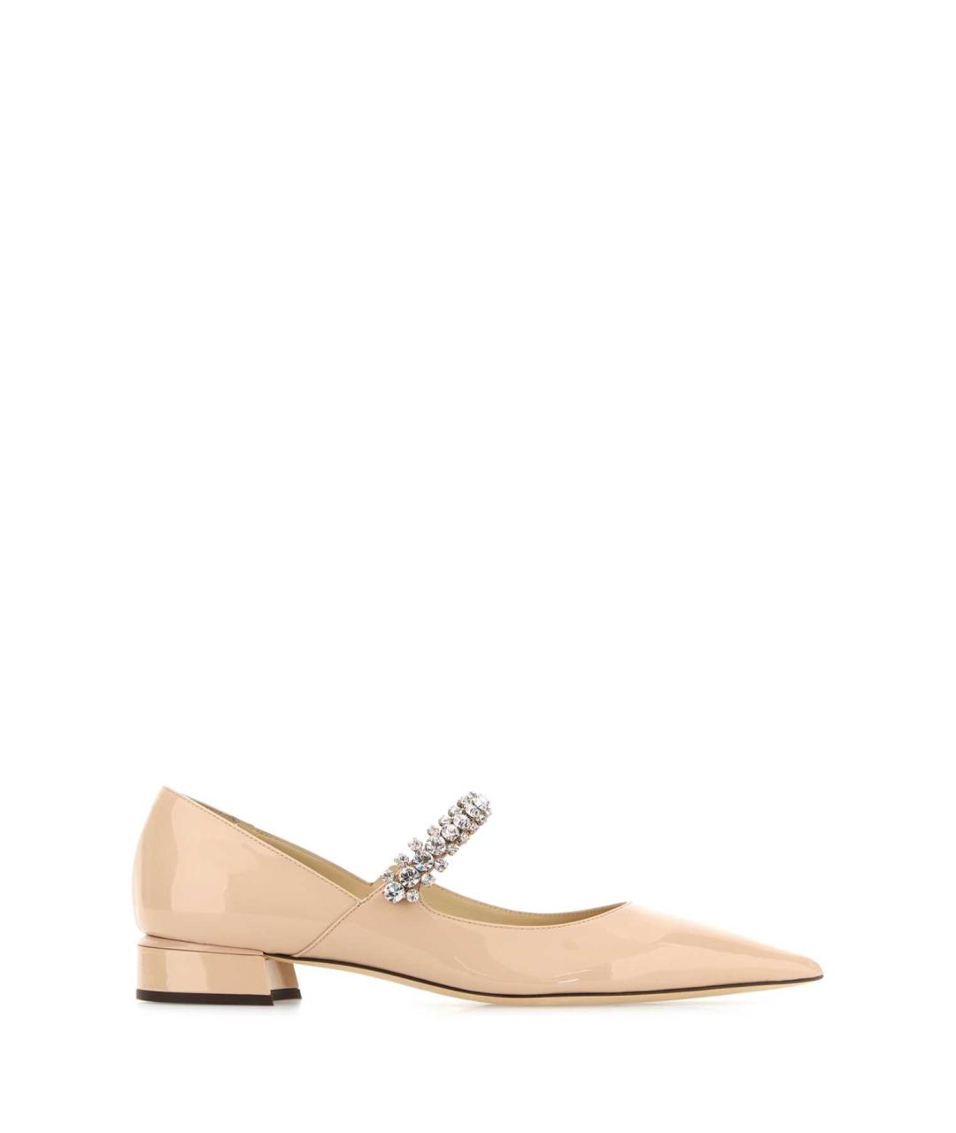JIMMY CHOO Бежевые кожаные балетки, фото 1