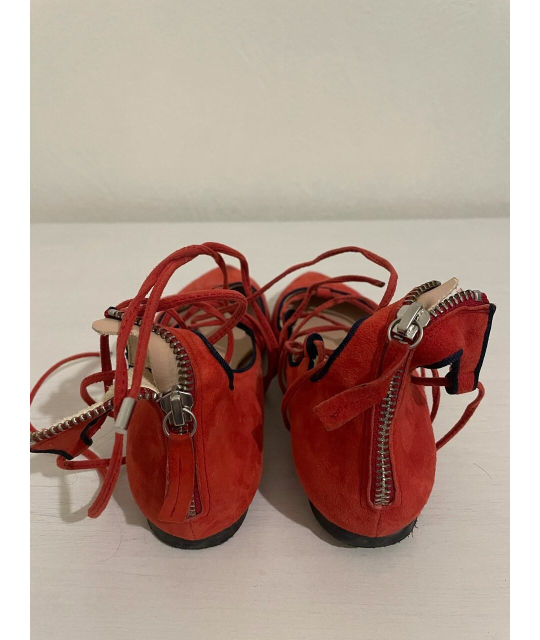MAX MARA Красные замшевые туфли, фото 3