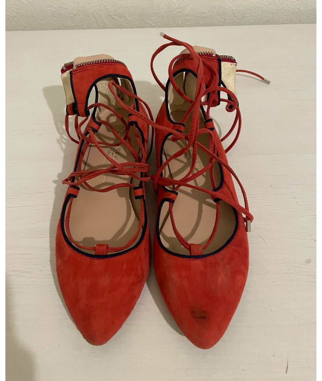 MAX MARA Красные замшевые туфли, фото 2