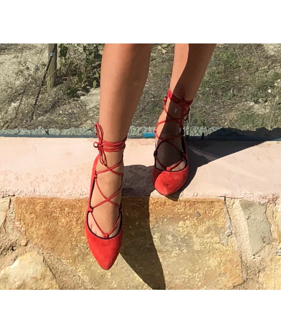 MAX MARA Красные замшевые туфли, фото 4