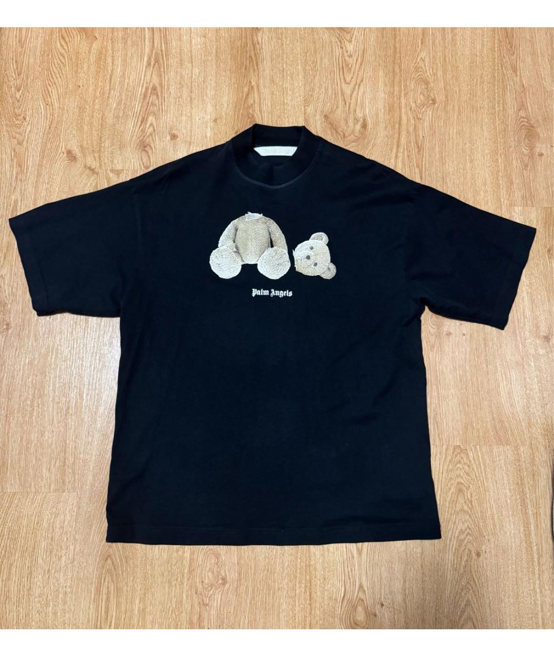 PALM ANGELS Черная хлопковая футболка, фото 3