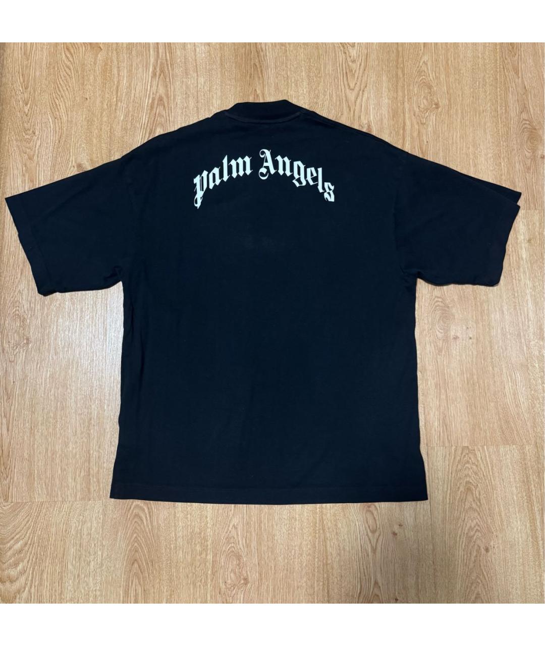 PALM ANGELS Черная хлопковая футболка, фото 5