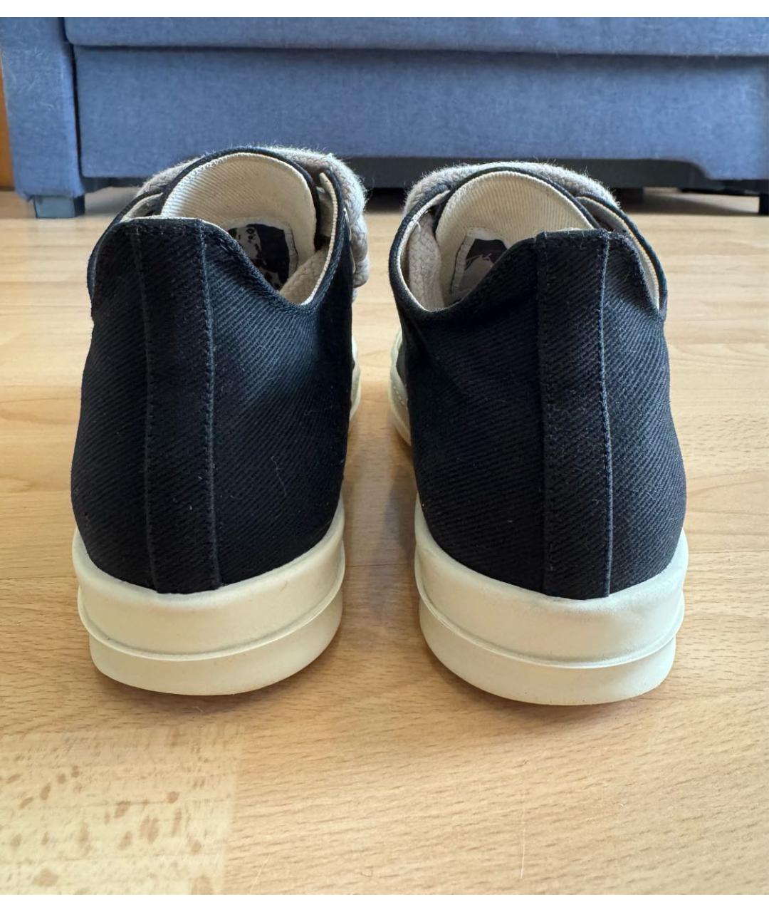 RICK OWENS DRKSHDW Черные текстильные кеды, фото 4