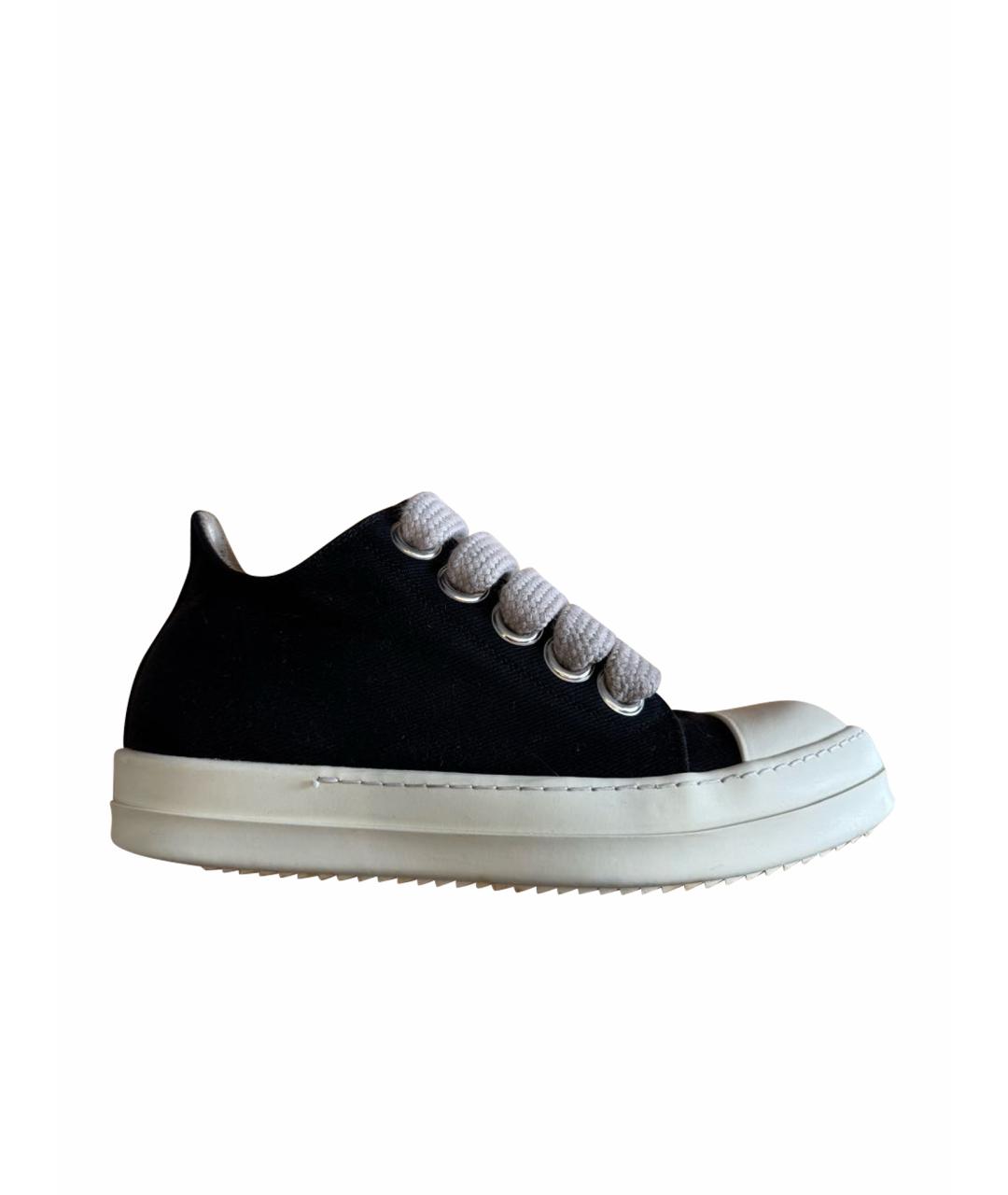 RICK OWENS DRKSHDW Черные текстильные кеды, фото 1