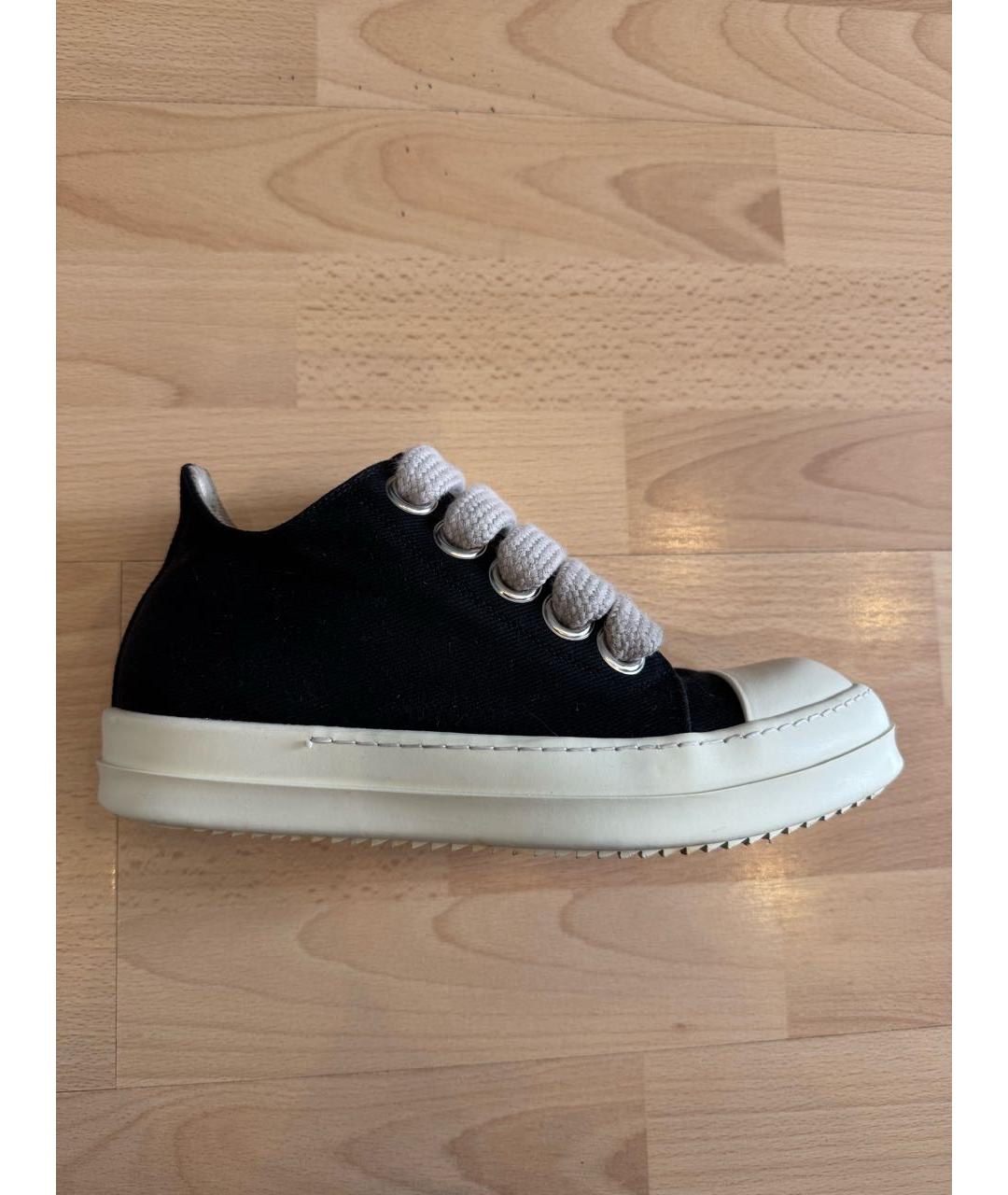 RICK OWENS DRKSHDW Черные текстильные кеды, фото 9