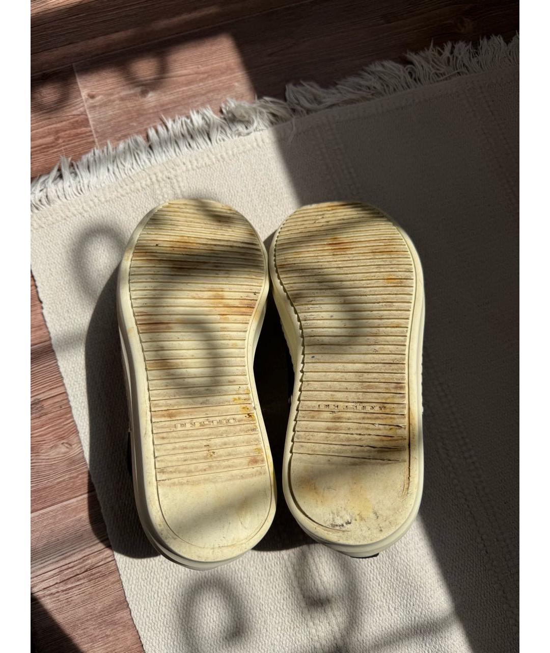 RICK OWENS DRKSHDW Черные текстильные кеды, фото 6