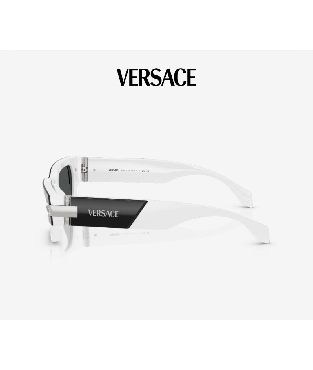 VERSACE Черные пластиковые солнцезащитные очки, фото 2