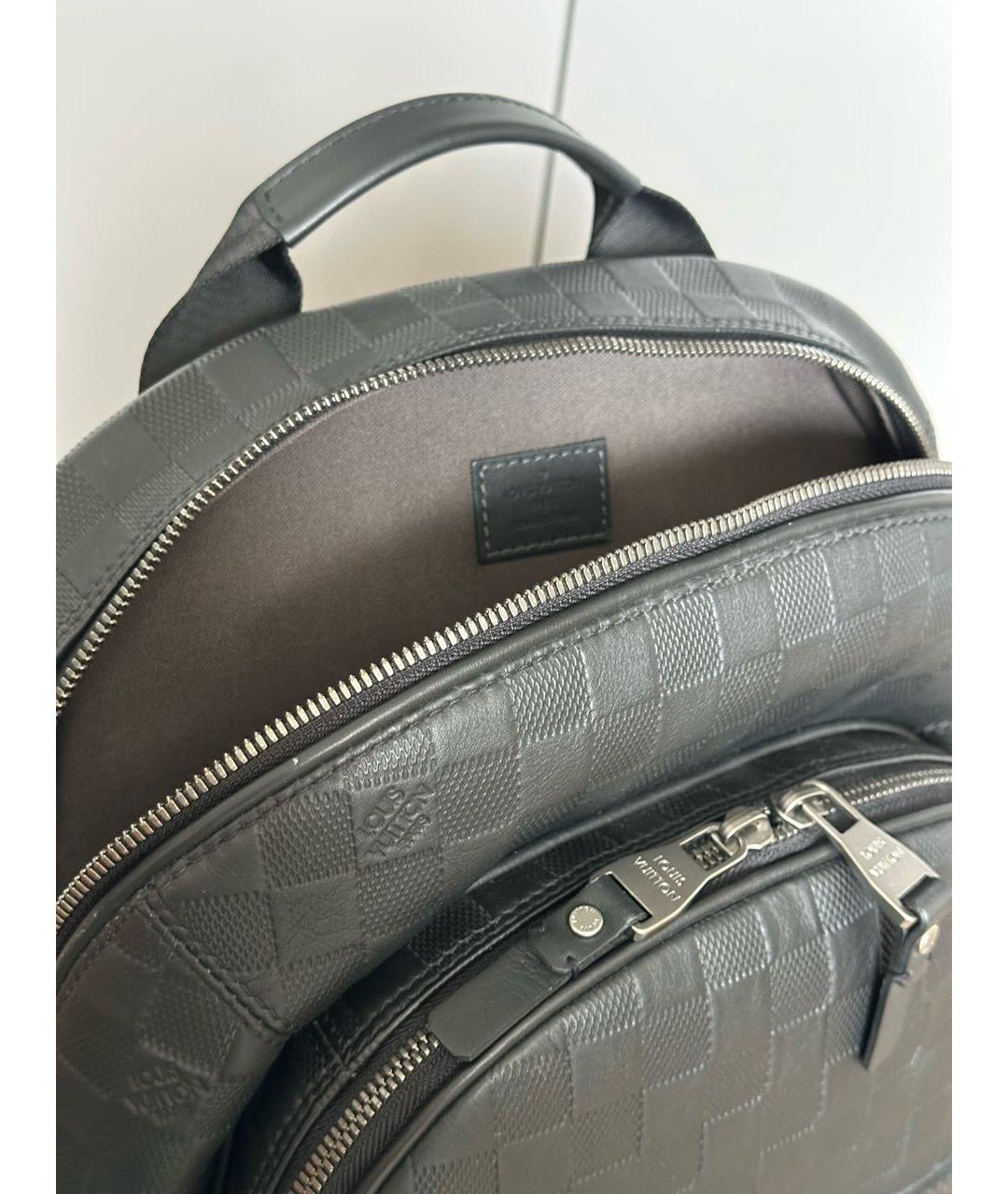 LOUIS VUITTON Черный кожаный рюкзак, фото 5