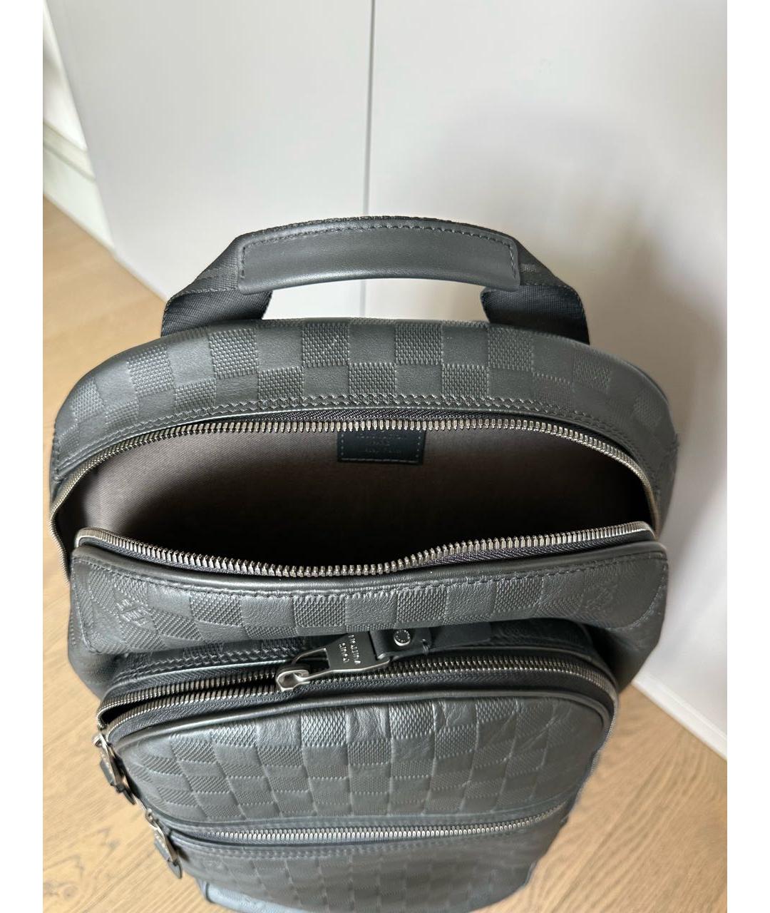 LOUIS VUITTON Черный кожаный рюкзак, фото 4