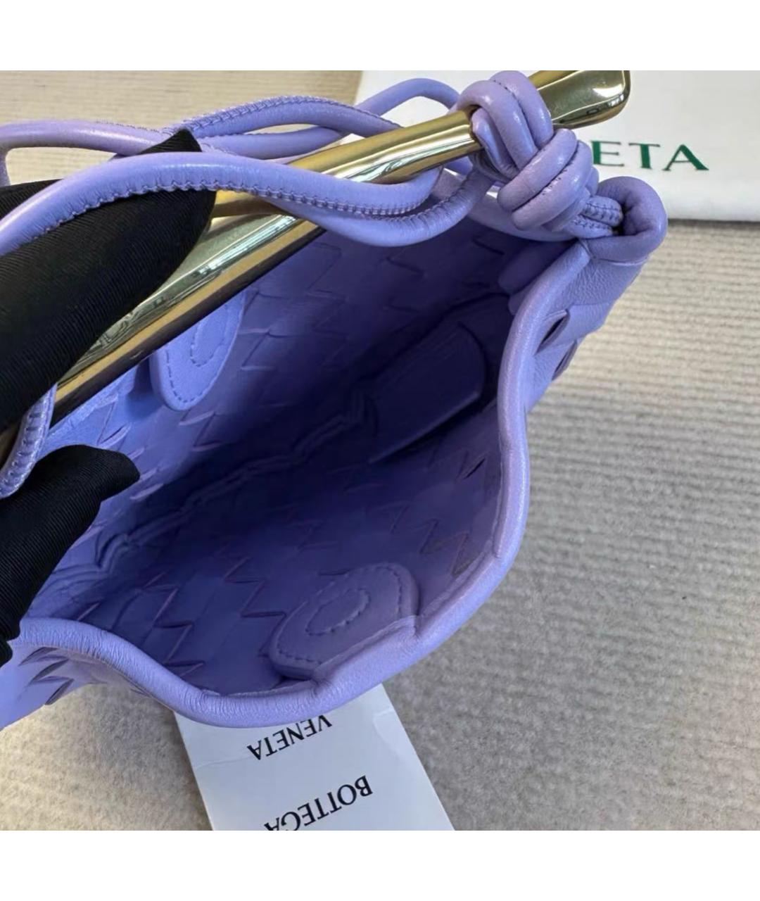 BOTTEGA VENETA Фиолетовая кожаная сумка через плечо, фото 7