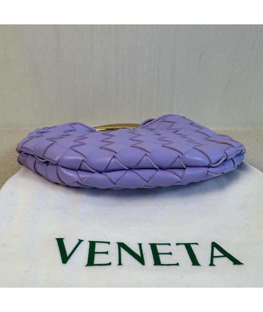BOTTEGA VENETA Фиолетовая кожаная сумка через плечо, фото 4