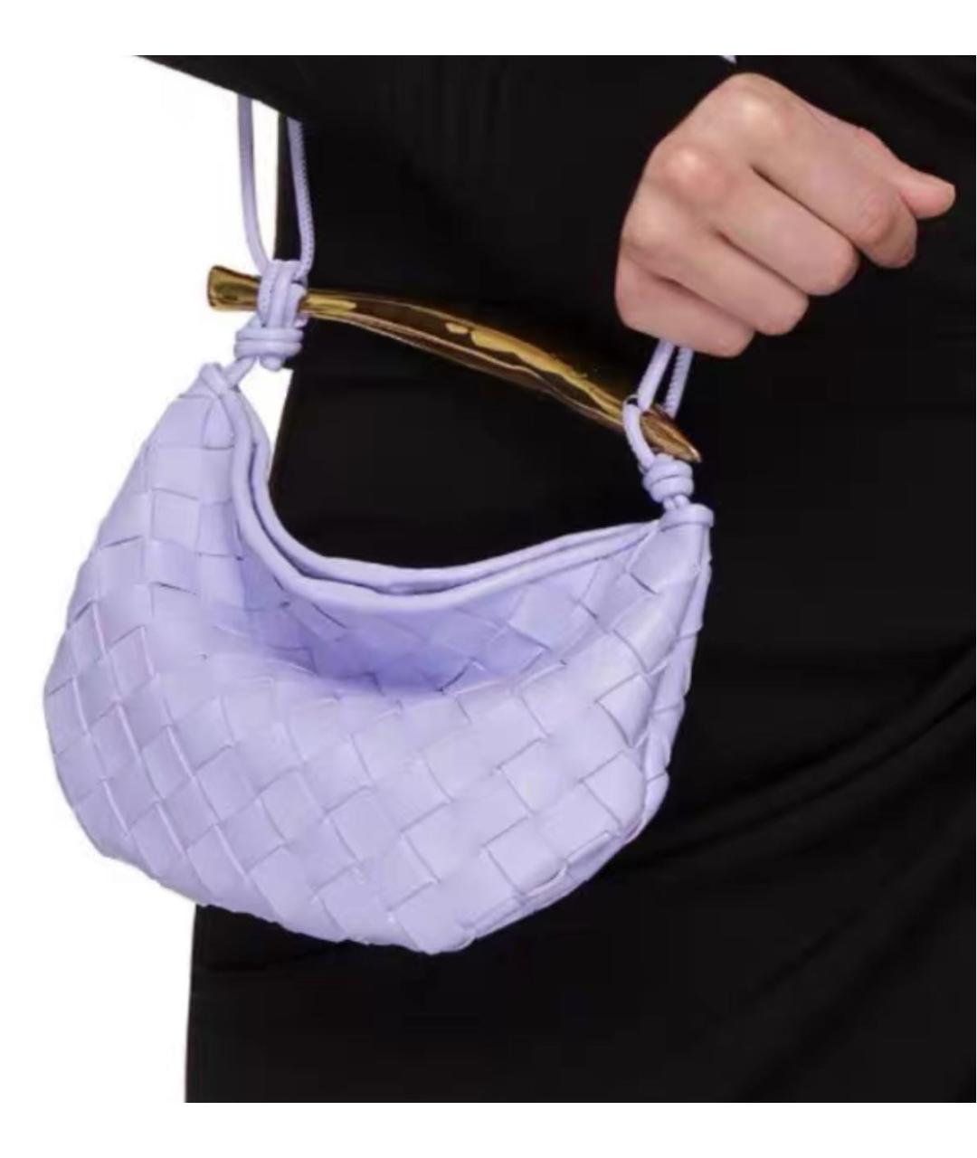 BOTTEGA VENETA Фиолетовая кожаная сумка через плечо, фото 8
