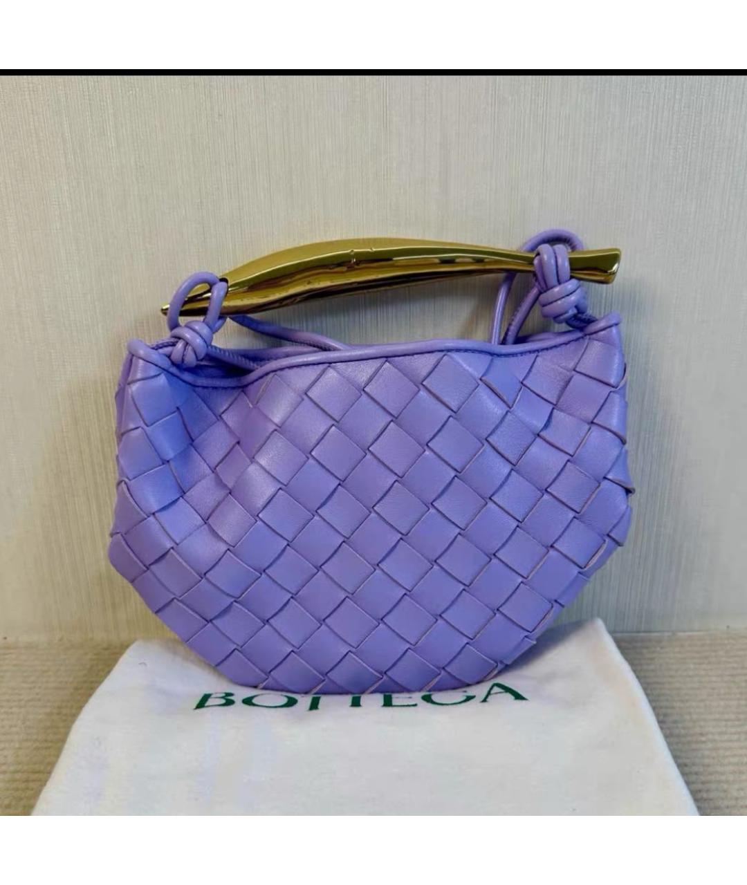 BOTTEGA VENETA Фиолетовая кожаная сумка через плечо, фото 3
