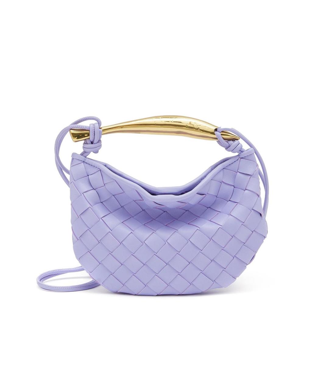 BOTTEGA VENETA Фиолетовая кожаная сумка через плечо, фото 1