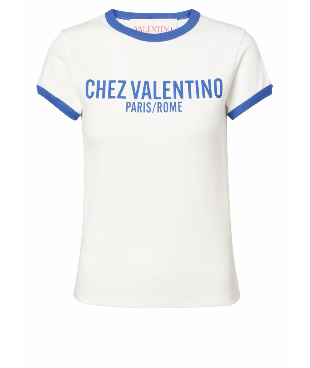 VALENTINO Белая хлопковая футболка, фото 1