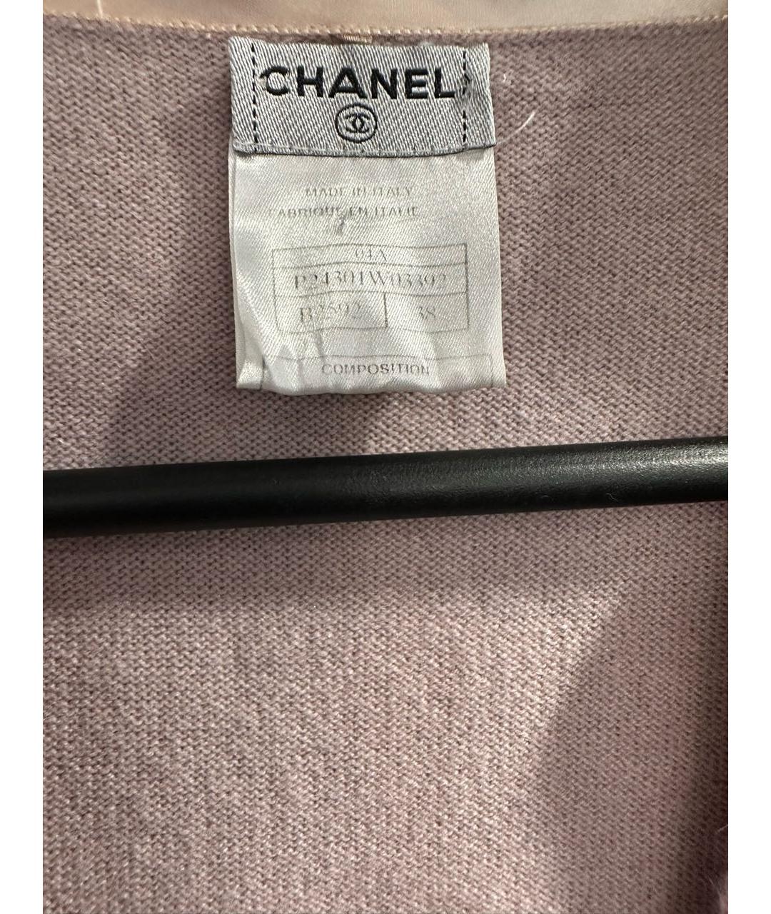 CHANEL Розовый кашемировый кардиган, фото 3