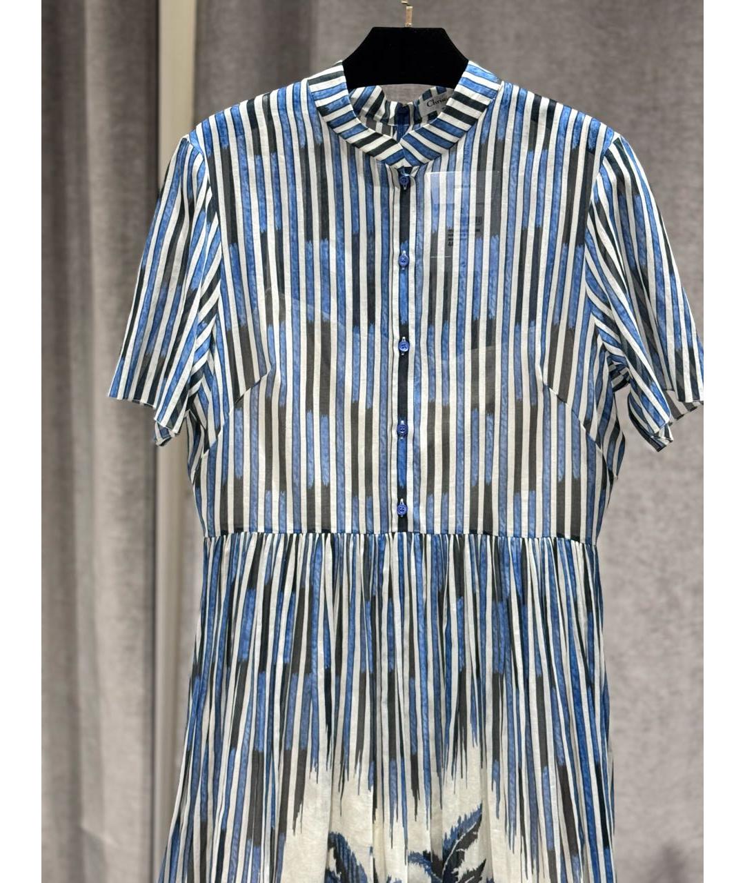 CHRISTIAN DIOR Мульти хлопковое платье, фото 4